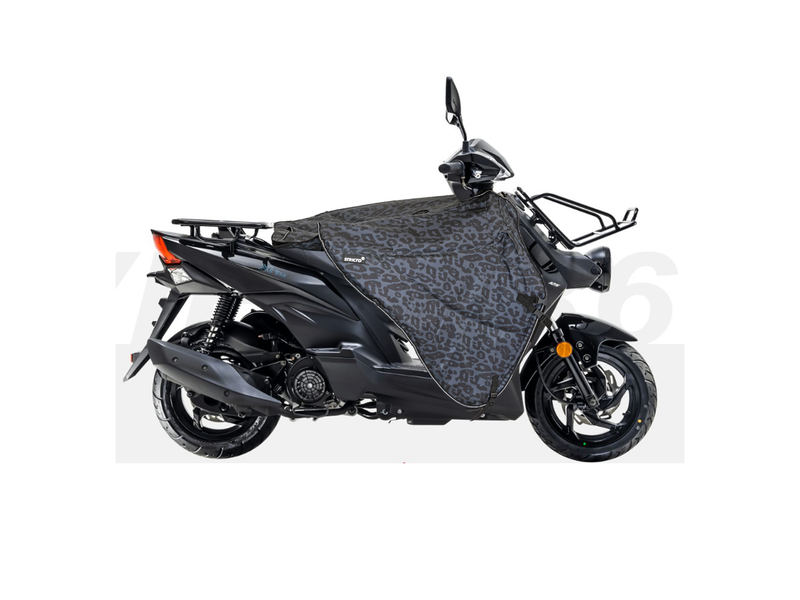 Leopard Grey - Stricto Premium Limited SYM modellen Beenkleed Luipaard design grijs/colorshift